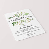 Virtual Bridal Shower Invitation Template Greenery