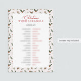 Unscramble The Christmas Words Game Printable