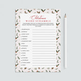 Unscramble The Christmas Words Game Printable by LittleSizzle