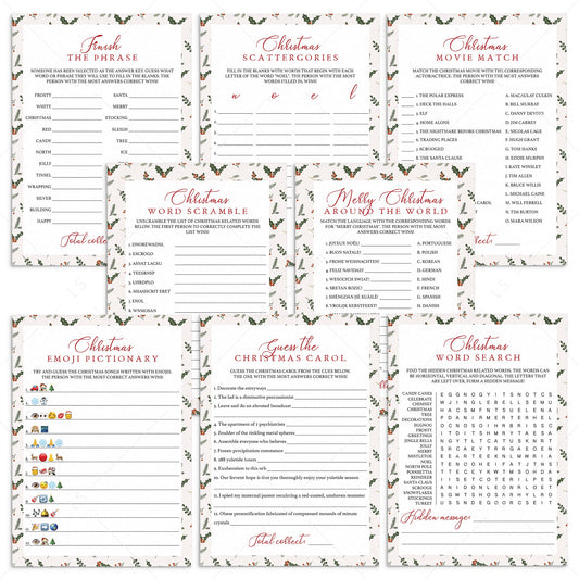 Holiday Party Games Package Instant Download by LittleSizzle