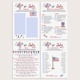 4th of July BBQ Games Bundle Instant Download