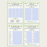 4 Saint Patricks Games For Kids & Adults To Print or Play Over Zoom