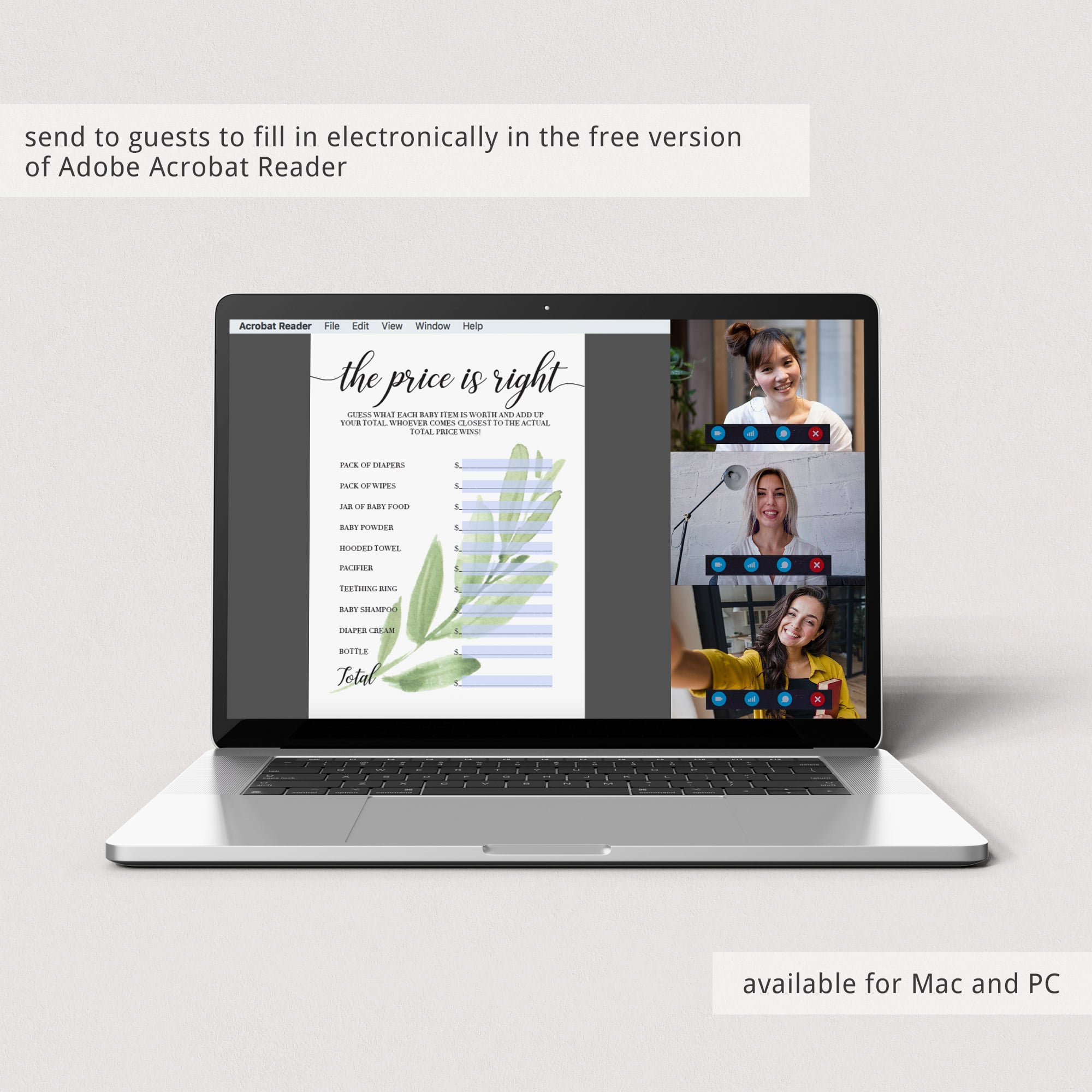 Virtual baby shower the price is right by LittleSizzle