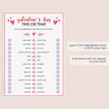 Fun Galentine's Day Party Game This Or That