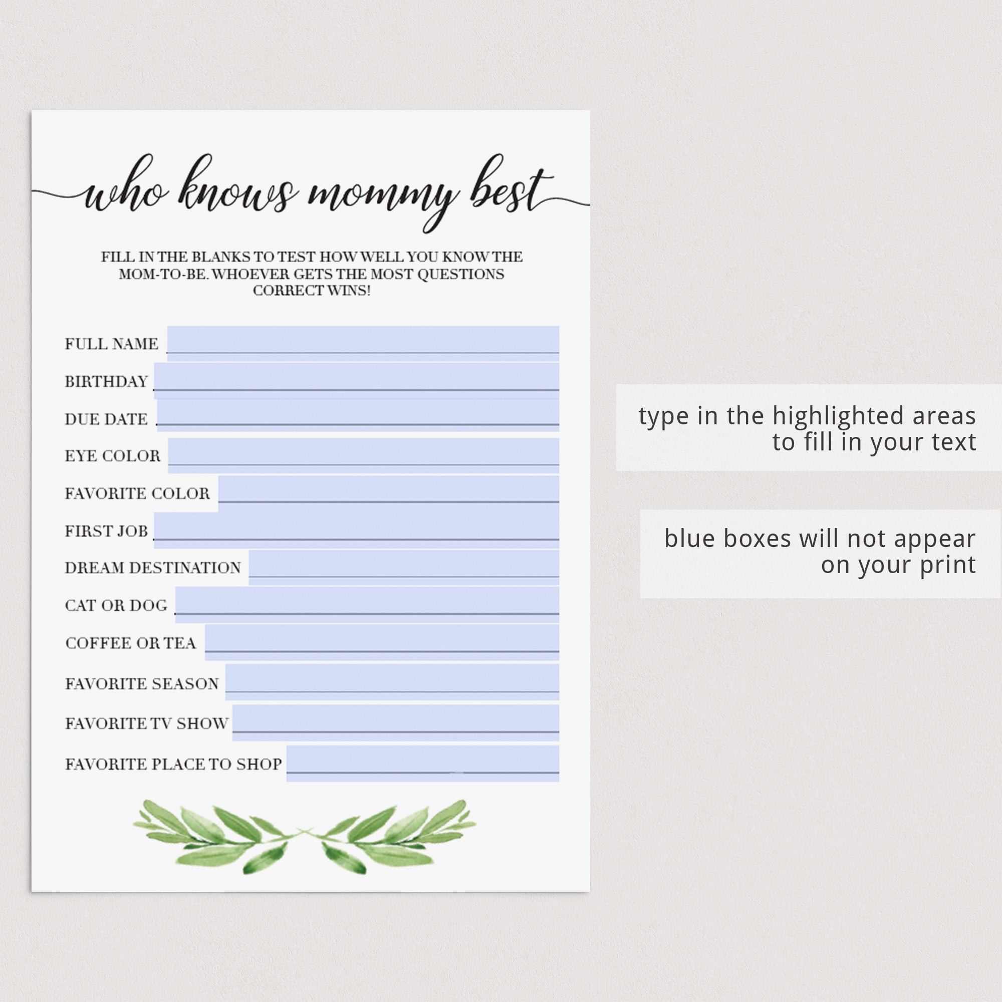 Virtual mommy trivia game download by LittleSizzle