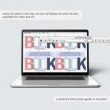 Close-up of winter baby shower bring a book card printable by LittleSizzle