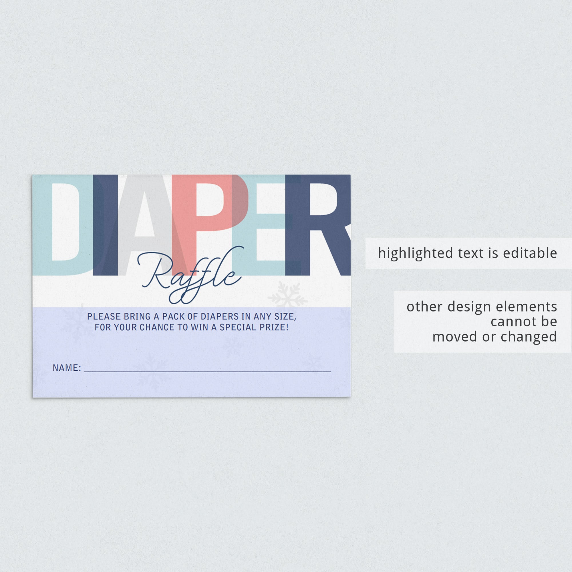 Winter snowflakes invitation inserts by LittleSizzle