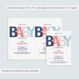 Winter Baby Shower Invitation Template