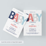 Winter Baby Shower Invitation Set Template
