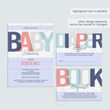 Winter Baby Shower Invitation Set Template