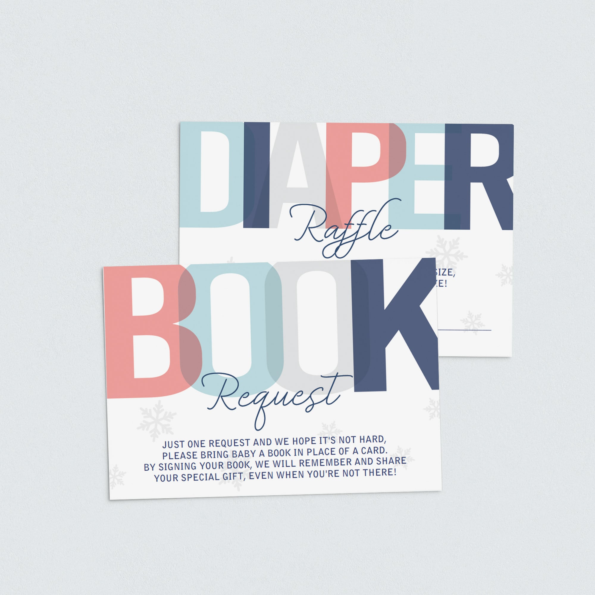 Winter Baby Shower Invitation Inserts Download by LittleSizzle