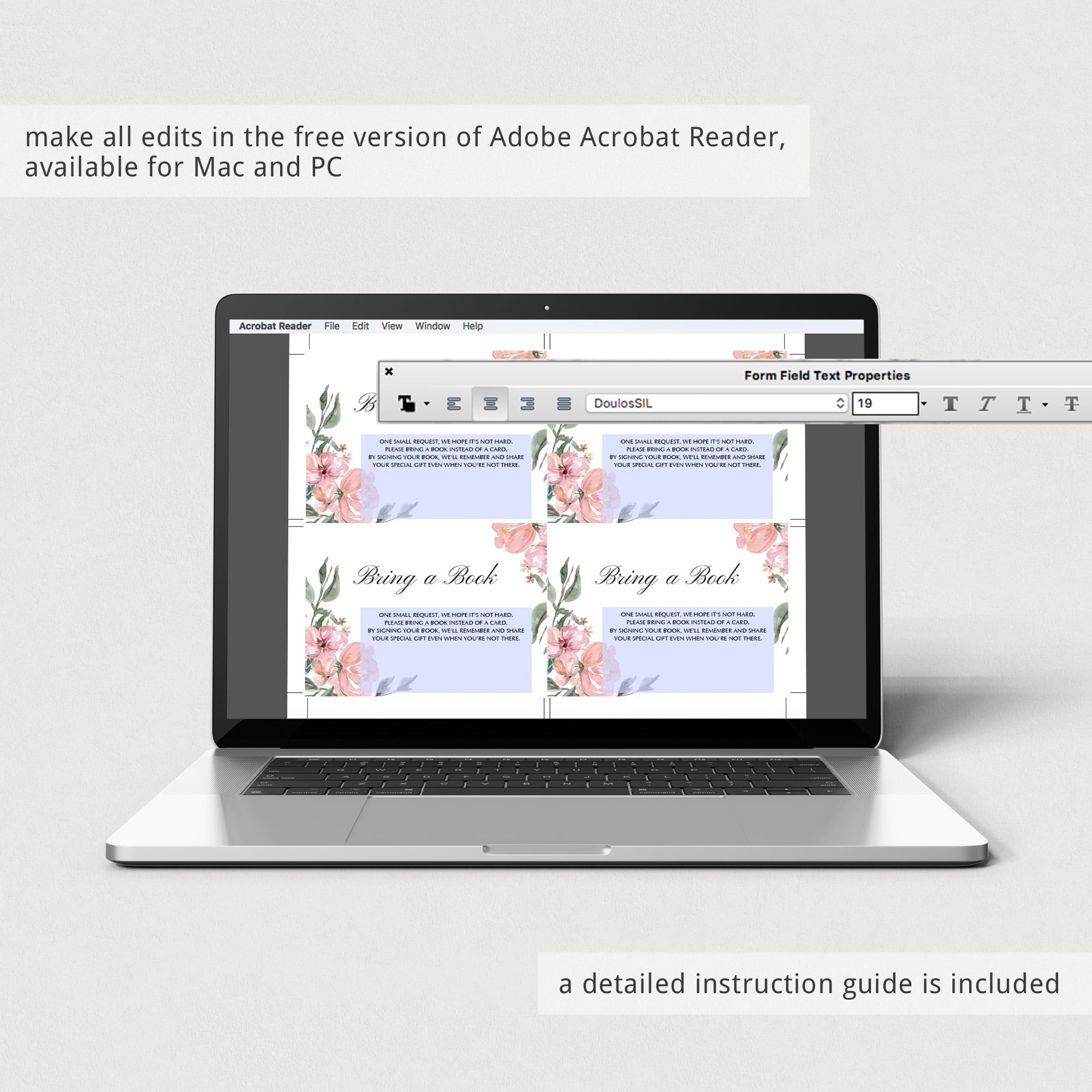 Whimsical florals baby shower card by LittleSizzle