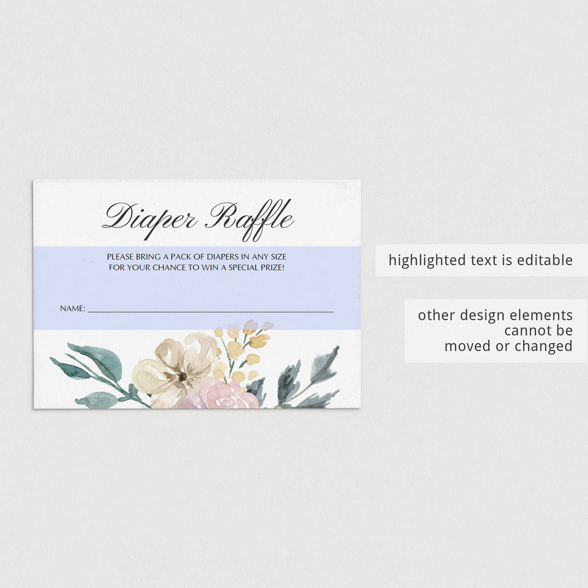 Printable Insert Baby Shower DIY Cards by LittleSizzle