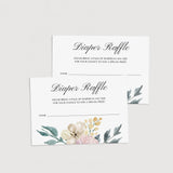 Editable diaper raffle ticket for whimsical baby shower by LittleSizzle