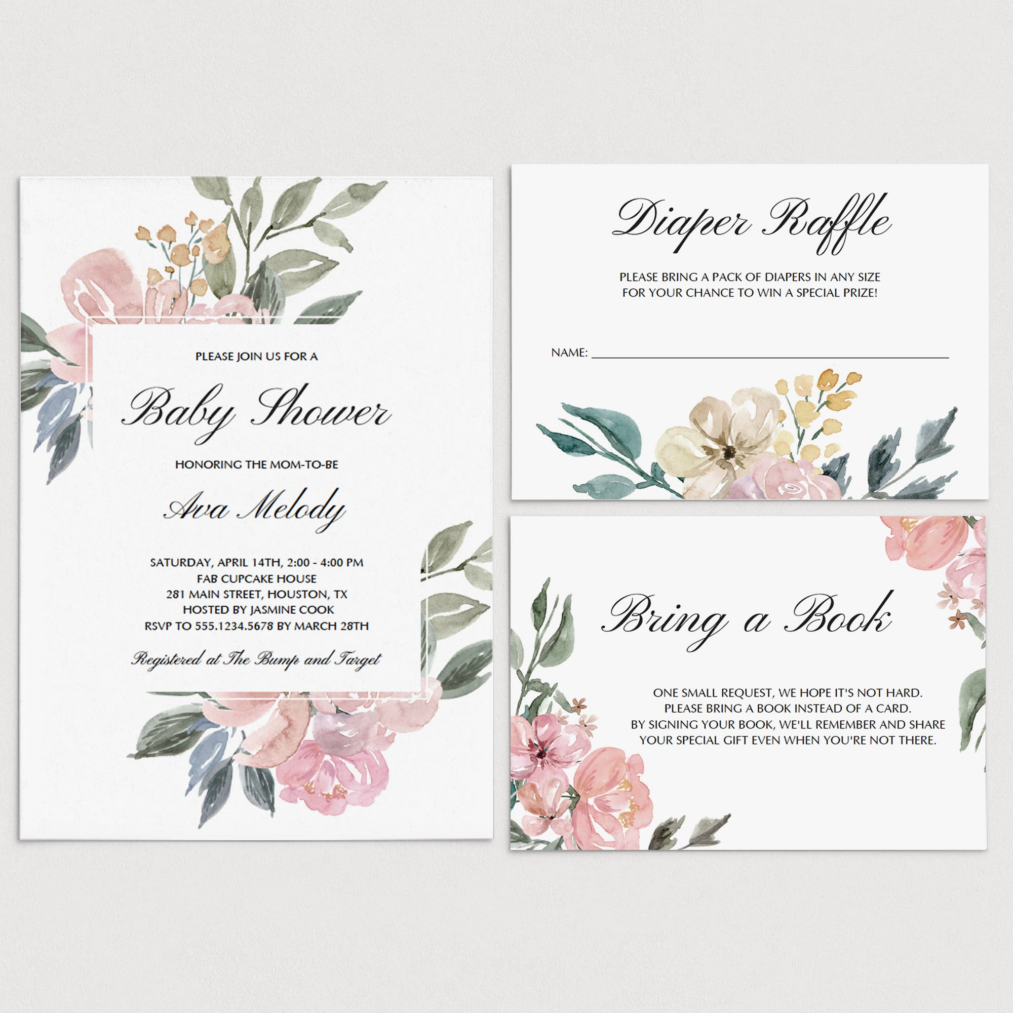 Whimsical Baby Shower Invitation Kit Templates by LittleSizzle