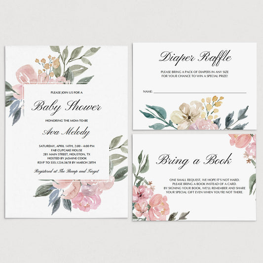 Whimsical Baby Shower Invitation Kit Templates by LittleSizzle