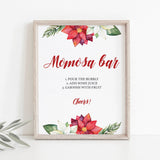 Momosa Bar Sign for Christmas Baby Shower
