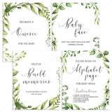 Green leaves baby shower games gender neutral by LittleSizzle
