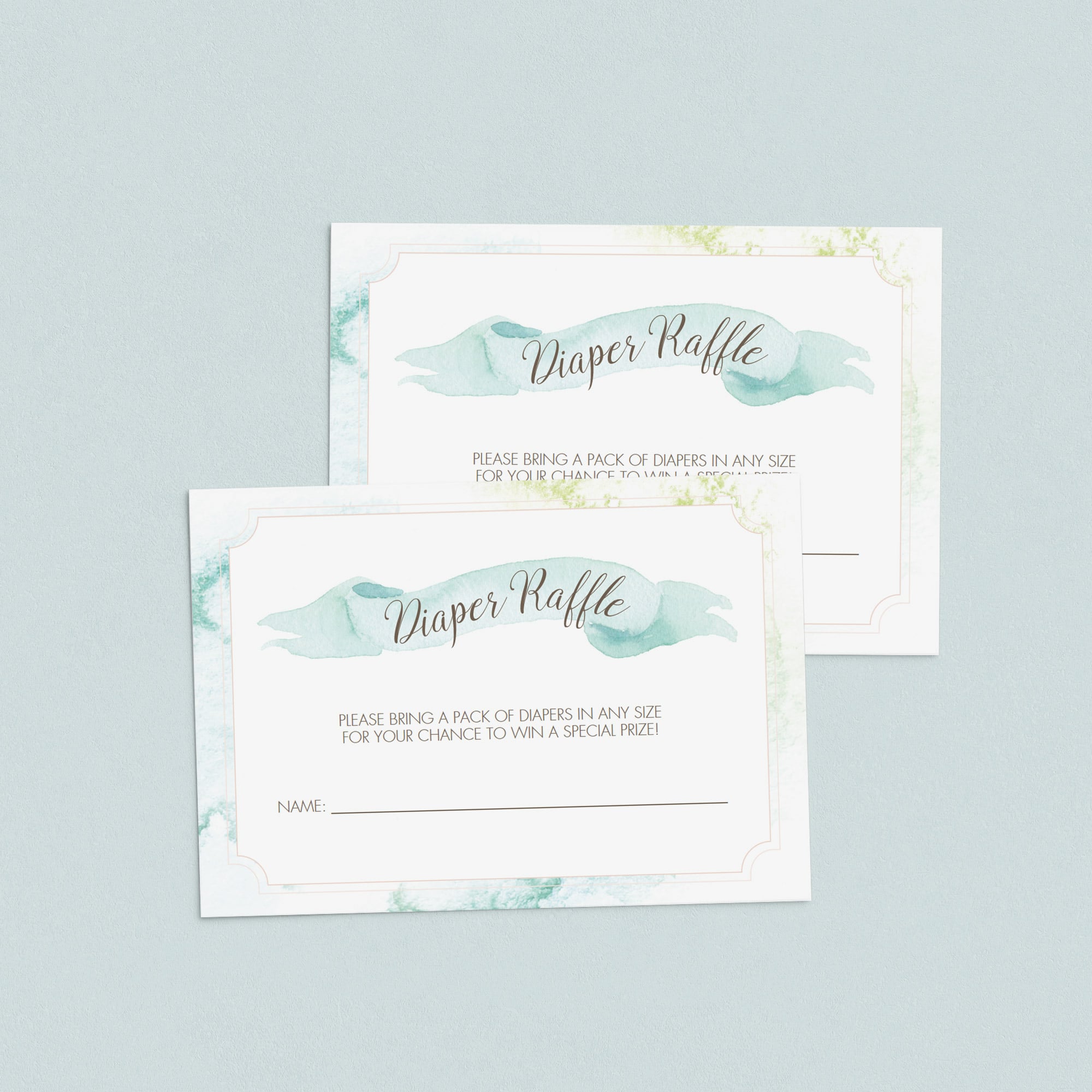 Blue boy babyparty diaper raffle game ticket printable by LittleSizzle