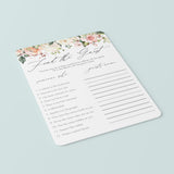 floral bridal shower games printables by LittleSizzle