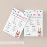 Summer baby shower game printable by LittleSizzle