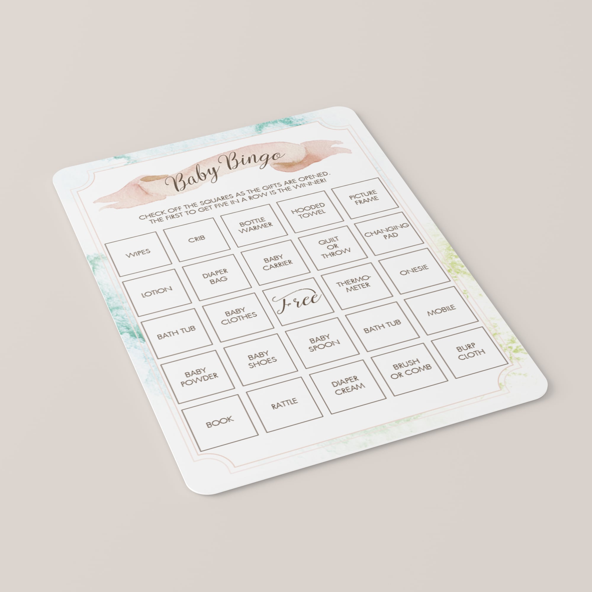 Blush banner baby shower games by LittleSizzle