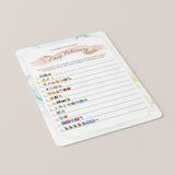 Printable Emoji Game for Baby Shower with Watercolor Background
