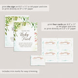 Watercolor leaves baby shower decor by LittleSizzle