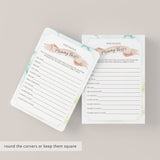 Printable Baby Shower Mommy Quiz Game Card