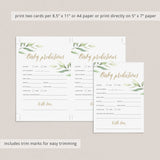 Watercolor leave baby shower games instant download by LittleSizzle