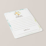Printable Rabbit Animal Baby Shower Advice for Mom-To-Be