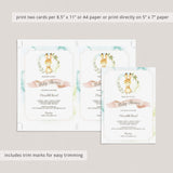 Watercolor Rabbit Baby Shower Invitation Set