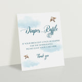 Cloud Baby Sign for Diaper Raffle Tickets Printable