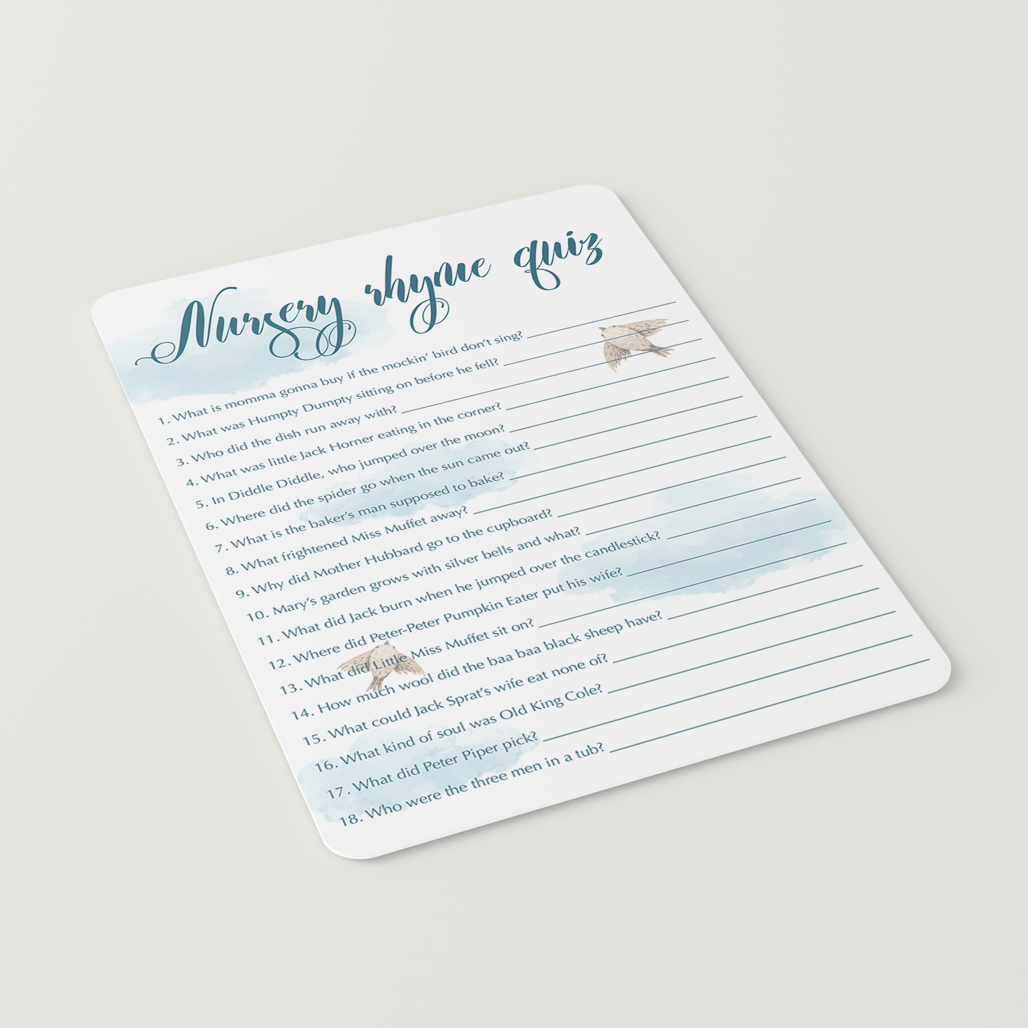 Cloud baby party games printables by LittleSizzle
