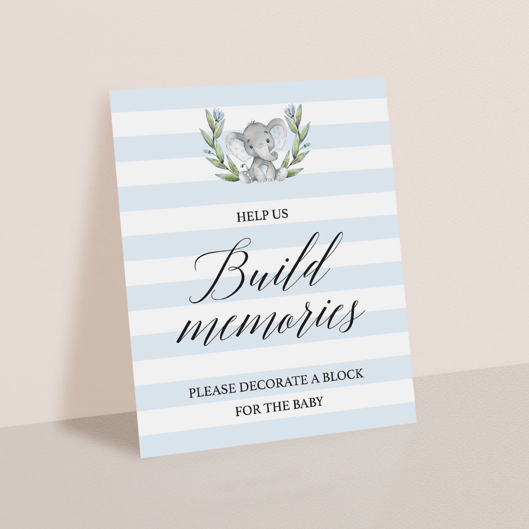 Jungle safari baby shower sign decorate a block activity by LittleSizzle