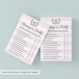 Elephant Baby Shower Guess Who Mommy or Daddy Game Template