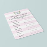 Girl Elephant Baby Shower Game the Price is Right