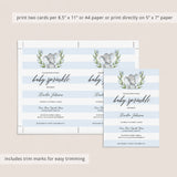 Blue Baby Sprinkle Invitation Set Templates