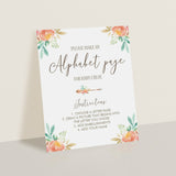 Download baby shower abc book page sign by LittleSizzle
