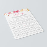 Baby shower games boho floral pink and yellow by LittleSizzle