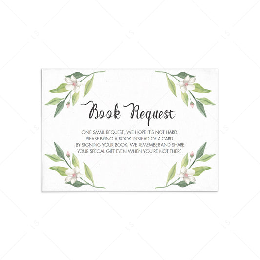 Green foliage books for baby cards printable by LittleSizzle