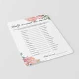 Baby Around The World Baby Shower Game Floral