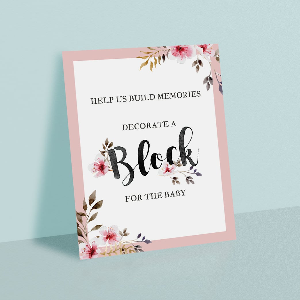 Instant download baby table top decorations for girl party by LittleSizzle