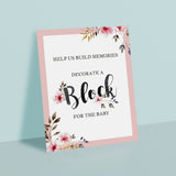 Instant download baby table top decorations for girl party by LittleSizzle