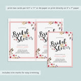 Spring Bridal Shower Invitation Template