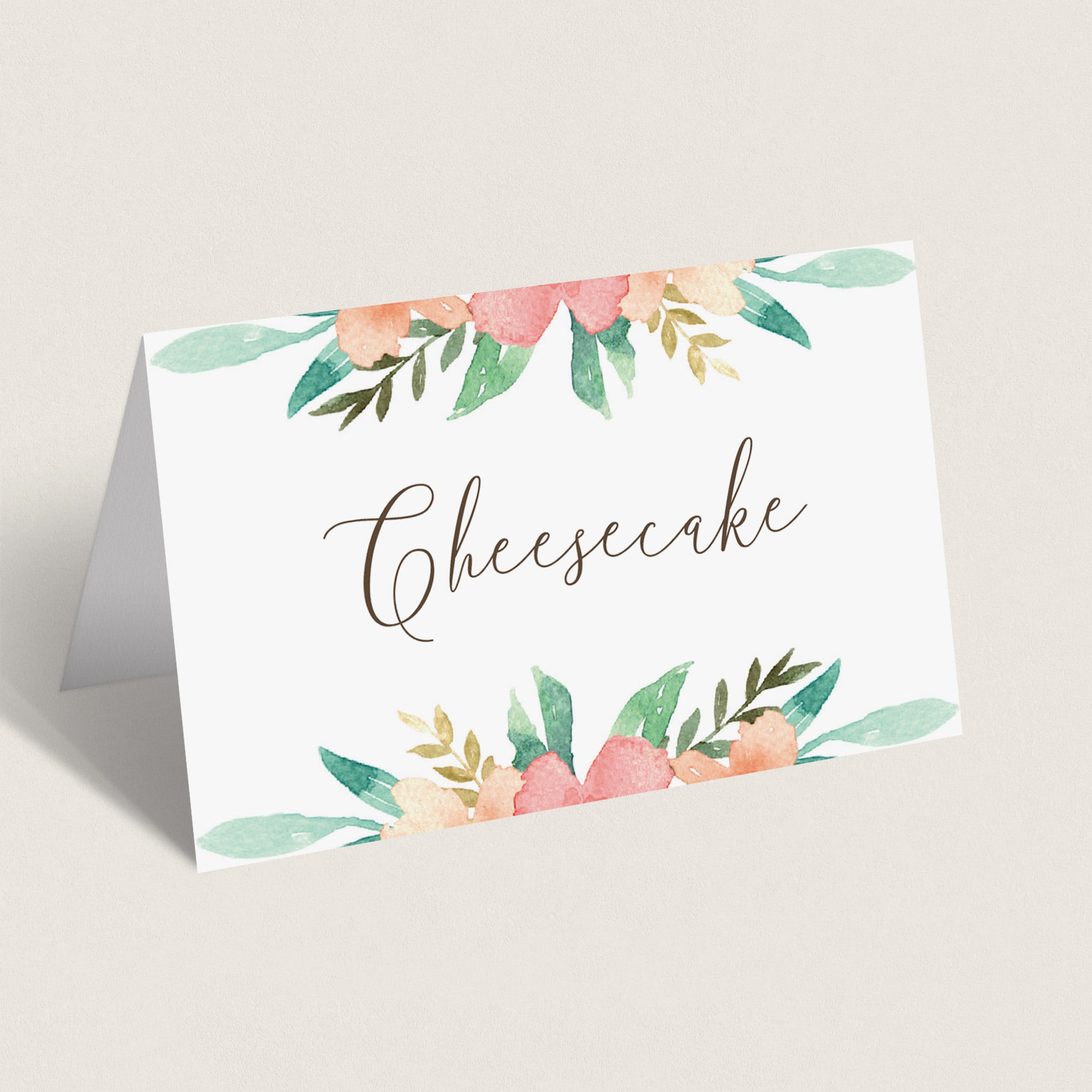 Watercolor floral food labels printable by LittleSizzle