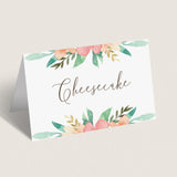 Watercolor floral food labels printable by LittleSizzle