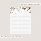 Blush Floral Bridal Shower Complete Bundle DIY Instant Download