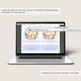 Editable safari animals baby shower invite watercolor florals by LittleSizzle