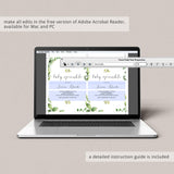 Botanical baby sprinkle invitation gender neutral by LittleSizzle